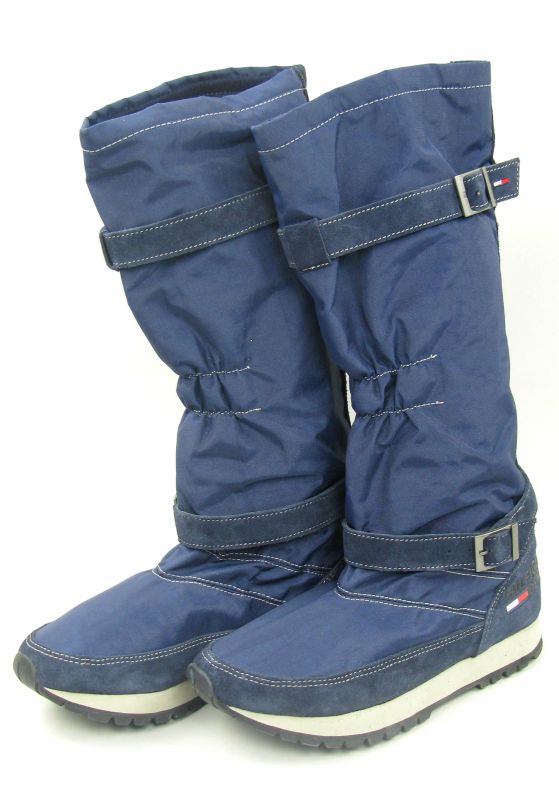 original Tommy Hilfiger Stiefel Gr 37 Tara blau Textil Leder EVA