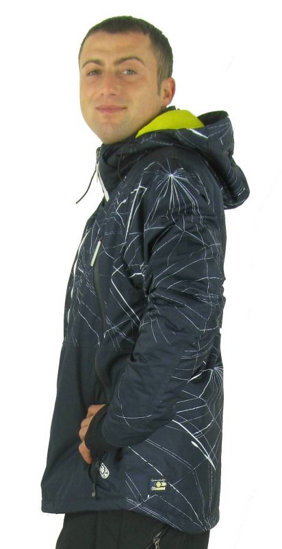 Brunotti Skijacke Snowboardjacke Mobel Schneefang Dunkelblau Weiß Neu 